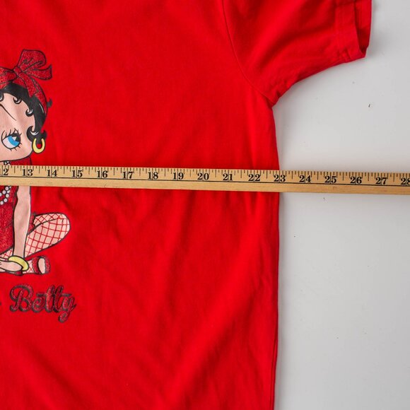 2012 Betty Boop Red Short Sleeve Sleep Shirt Women’s Size‎ 1X Totally Betty - Picture 7 of 7